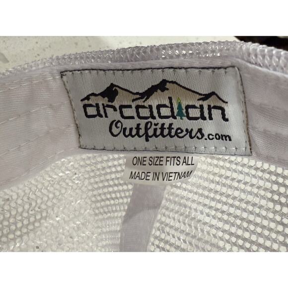 Arcadian Outfitters Fish And Flag Snapback Trucker‎ Hat - Picture 6 of 6
